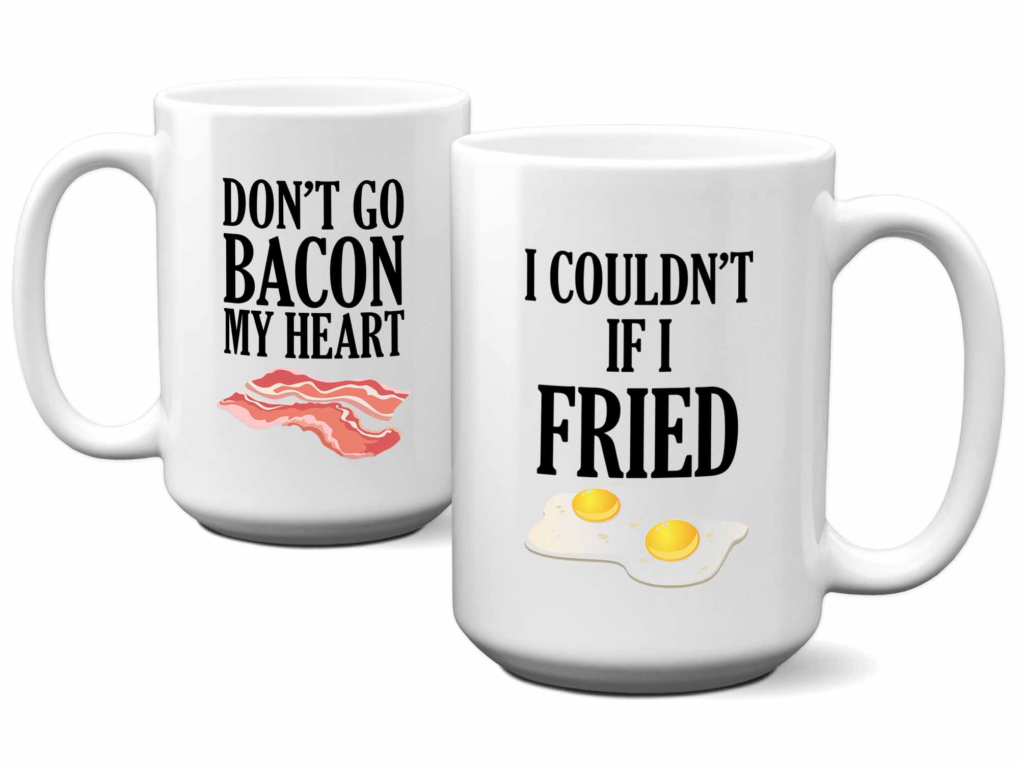 Bacon and Eggs Couples Coffee Mug Set