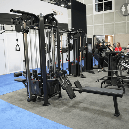 4 Stack Megatron Deluxe Jungle Gym - Muscle D Fitness - Commercial Lat Pull, Low Row, Adj. Hi/Low Pulleys