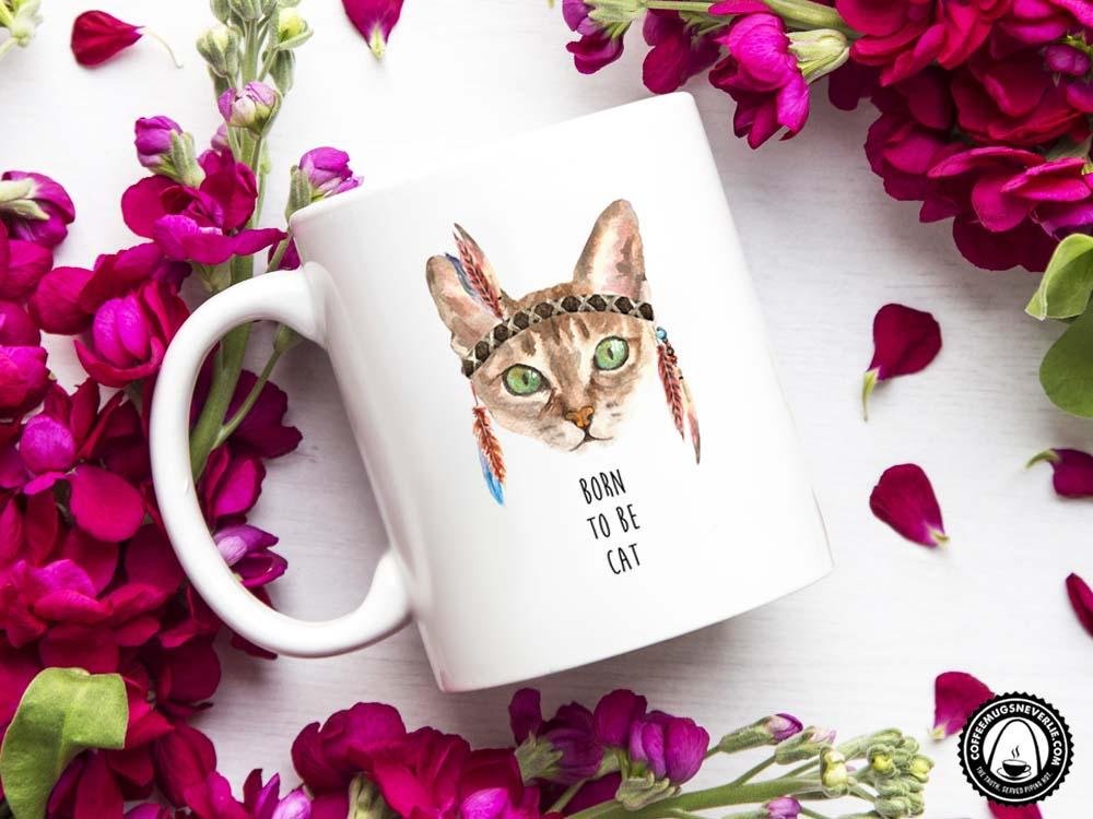 Born to Be Cat Coffee Mug