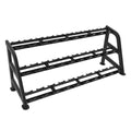 3-Tier Commercial Dumbbell Rack - Black