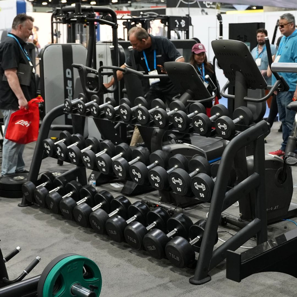 3-Tier Commercial Dumbbell Rack - Black