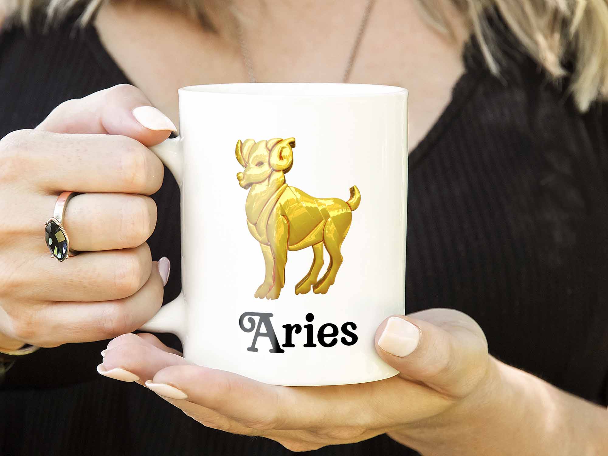 Aries Gold Coffee Mug