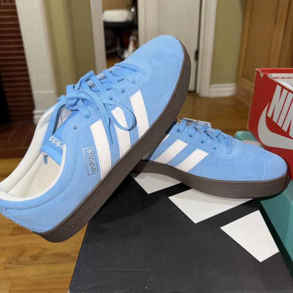 Size 9.5 - Adidas VL Court 2.0 Semi Blue Burst