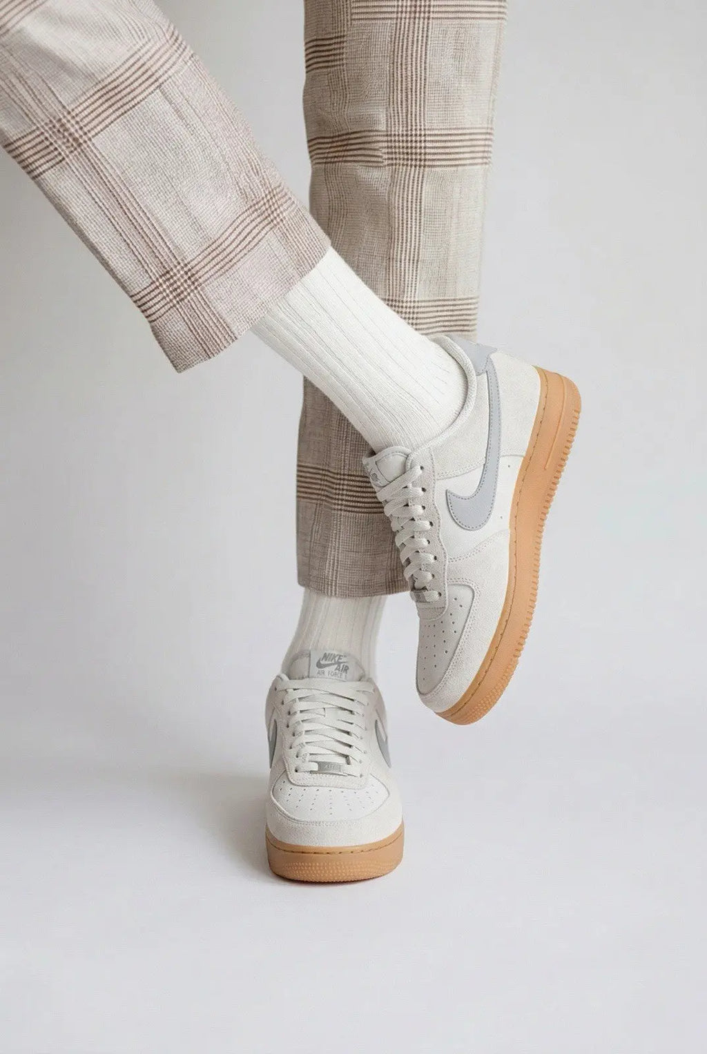 Nike Air Force 1 '07 LV8 Gum Pack Phantom Light Smoke FQ8714-002 Suede Shoes 11