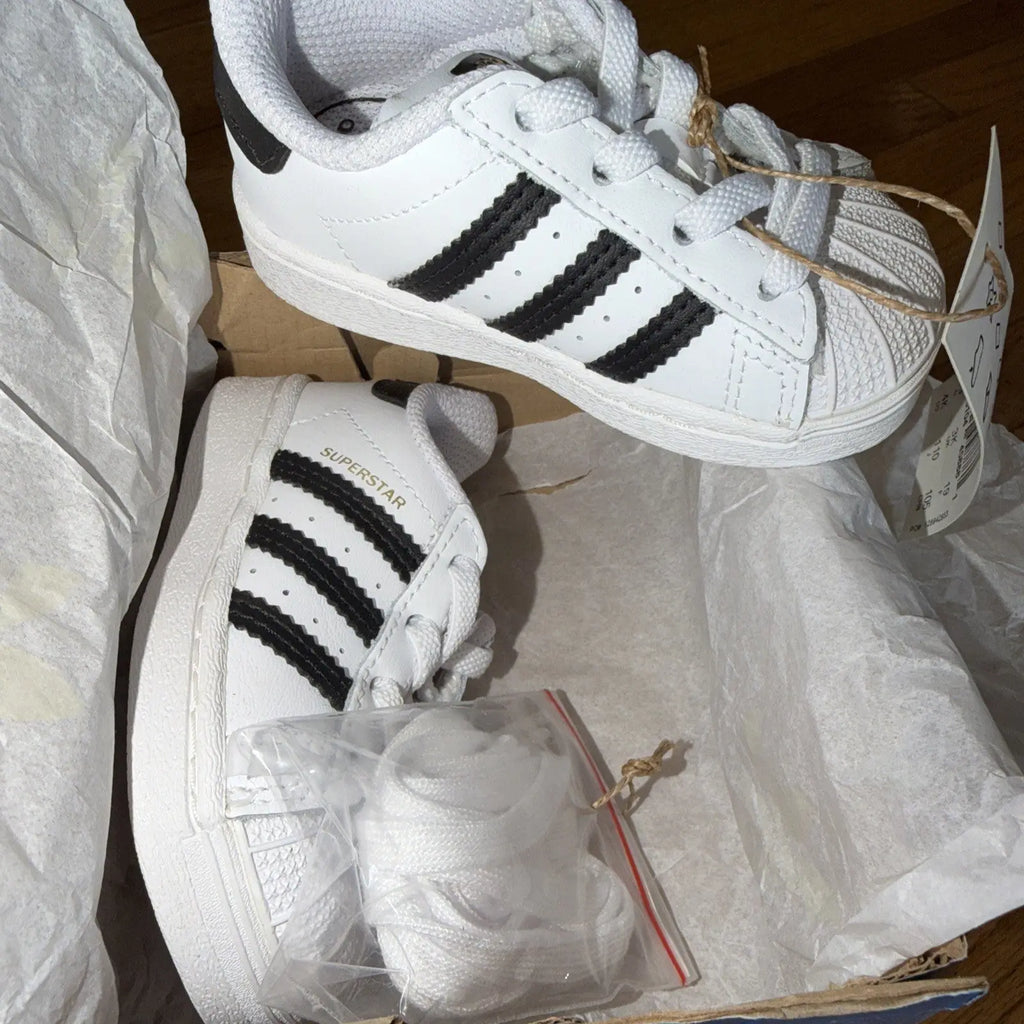 Superstar El I Originals White Black Stripe Size 4K FU7717