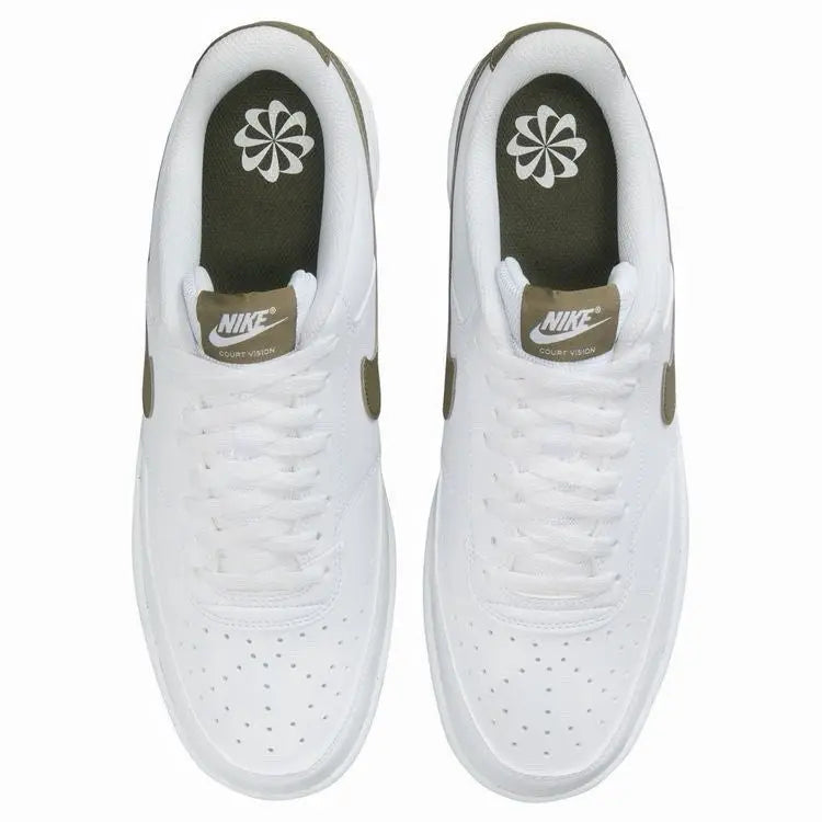 Nike Court Vision Next Nature Low White Medium Olive DH2987-116 Shoes Size 12