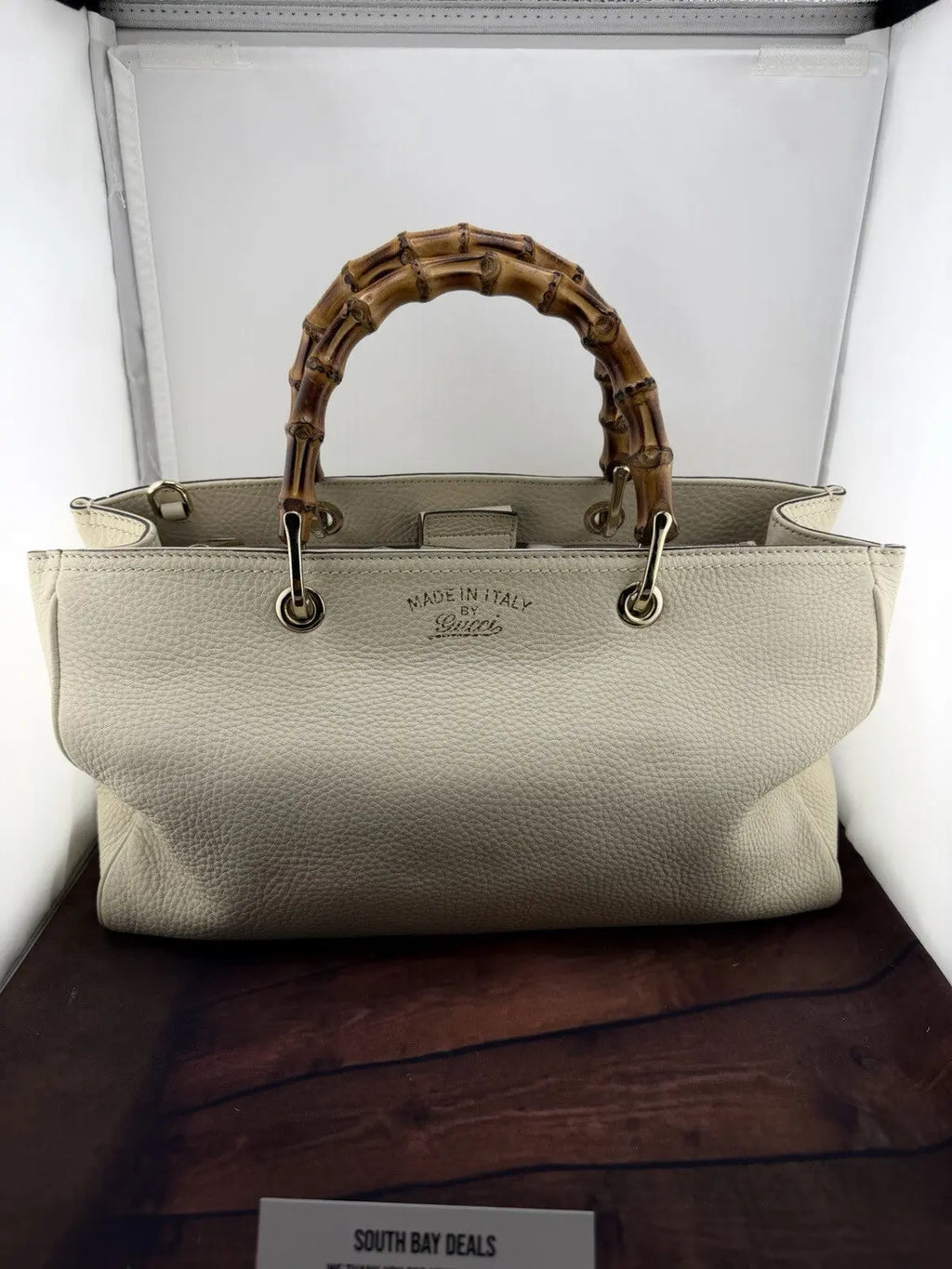 Gucci Bamboo Shopper Leather Tote Bag In New Condition