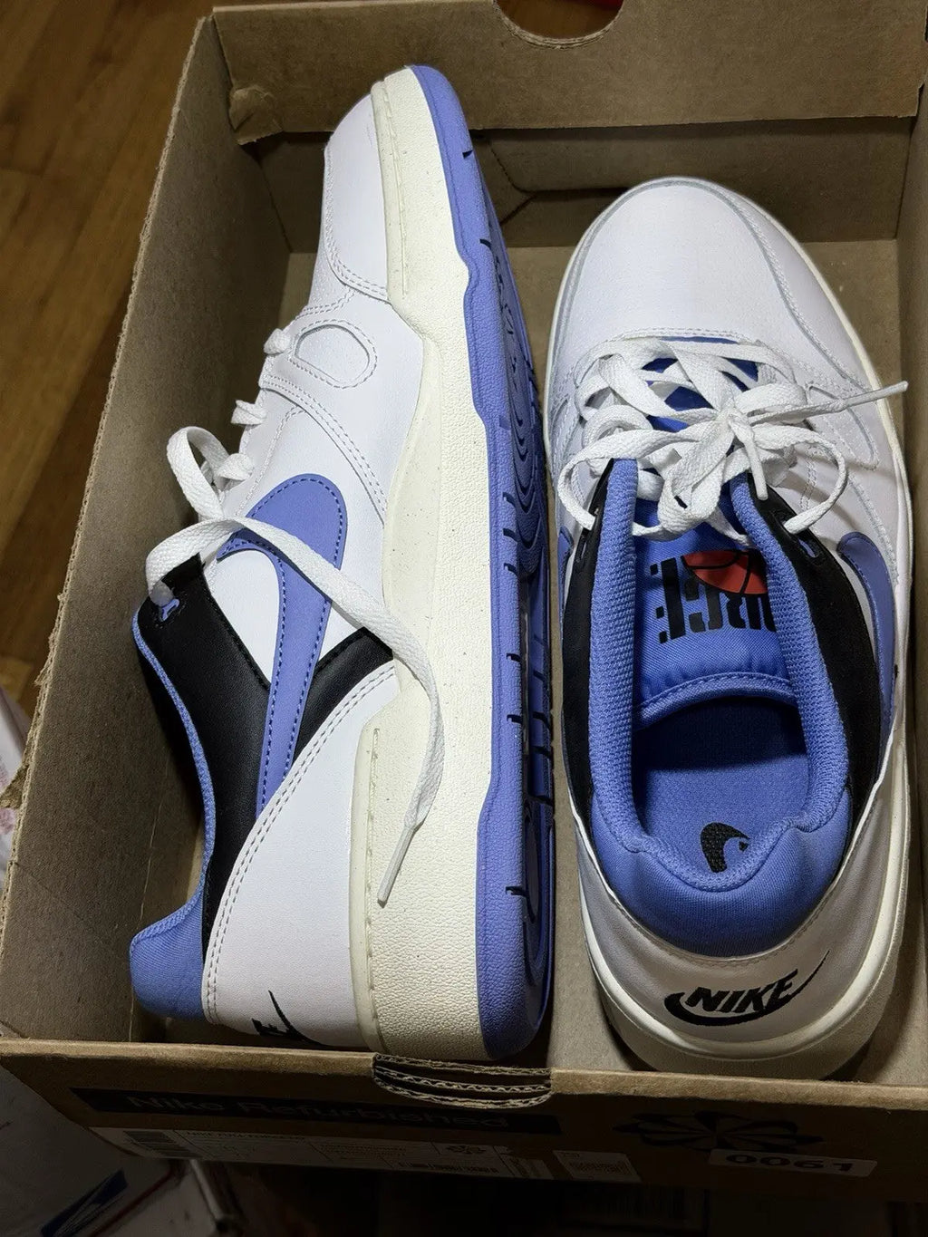 Nike Men's Full Force Low Shoes White/ C.Blue FB1362-100  Size 11.5 Mens