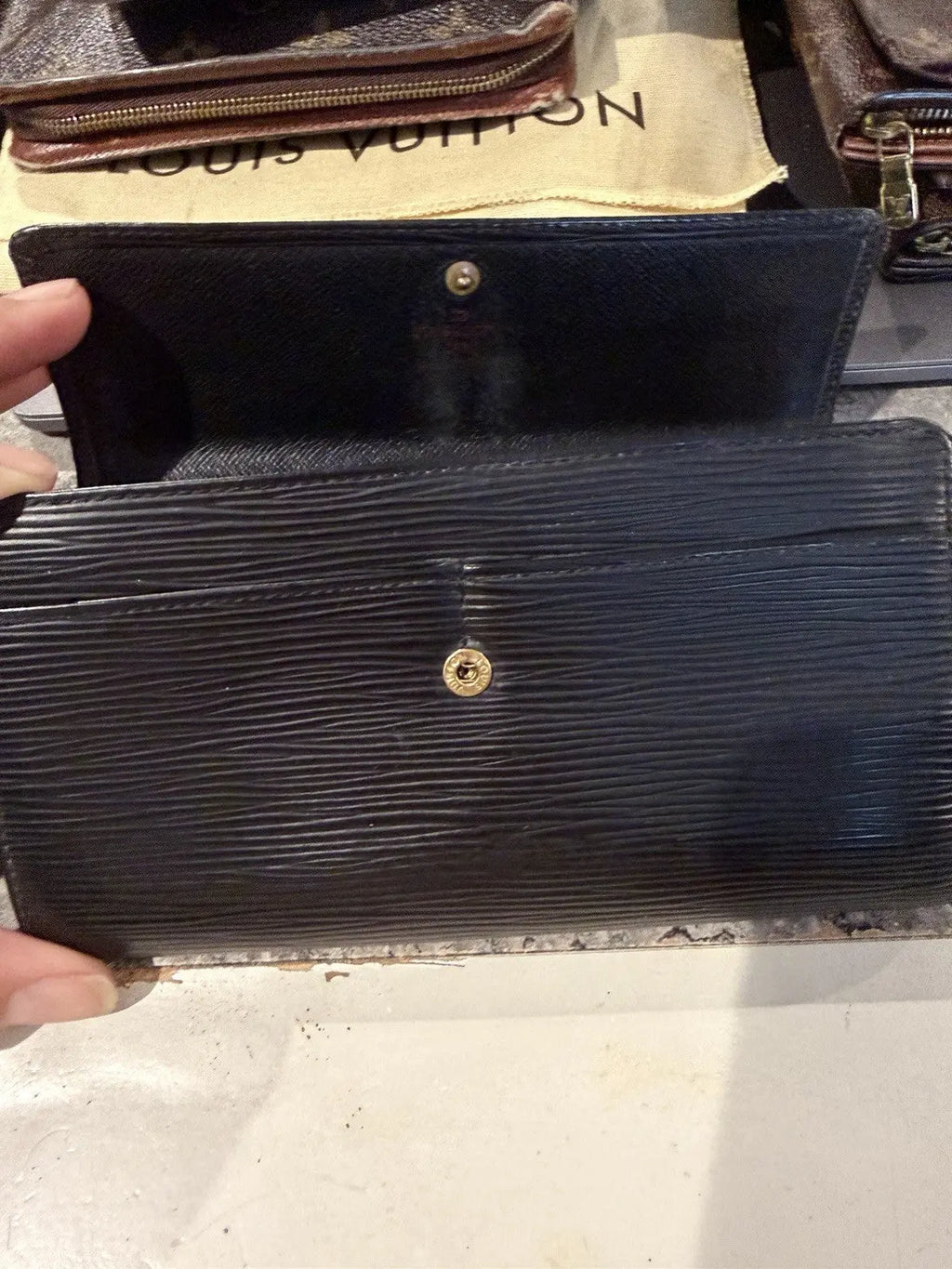 Louis Vuitton Black Epi Leather Wallet