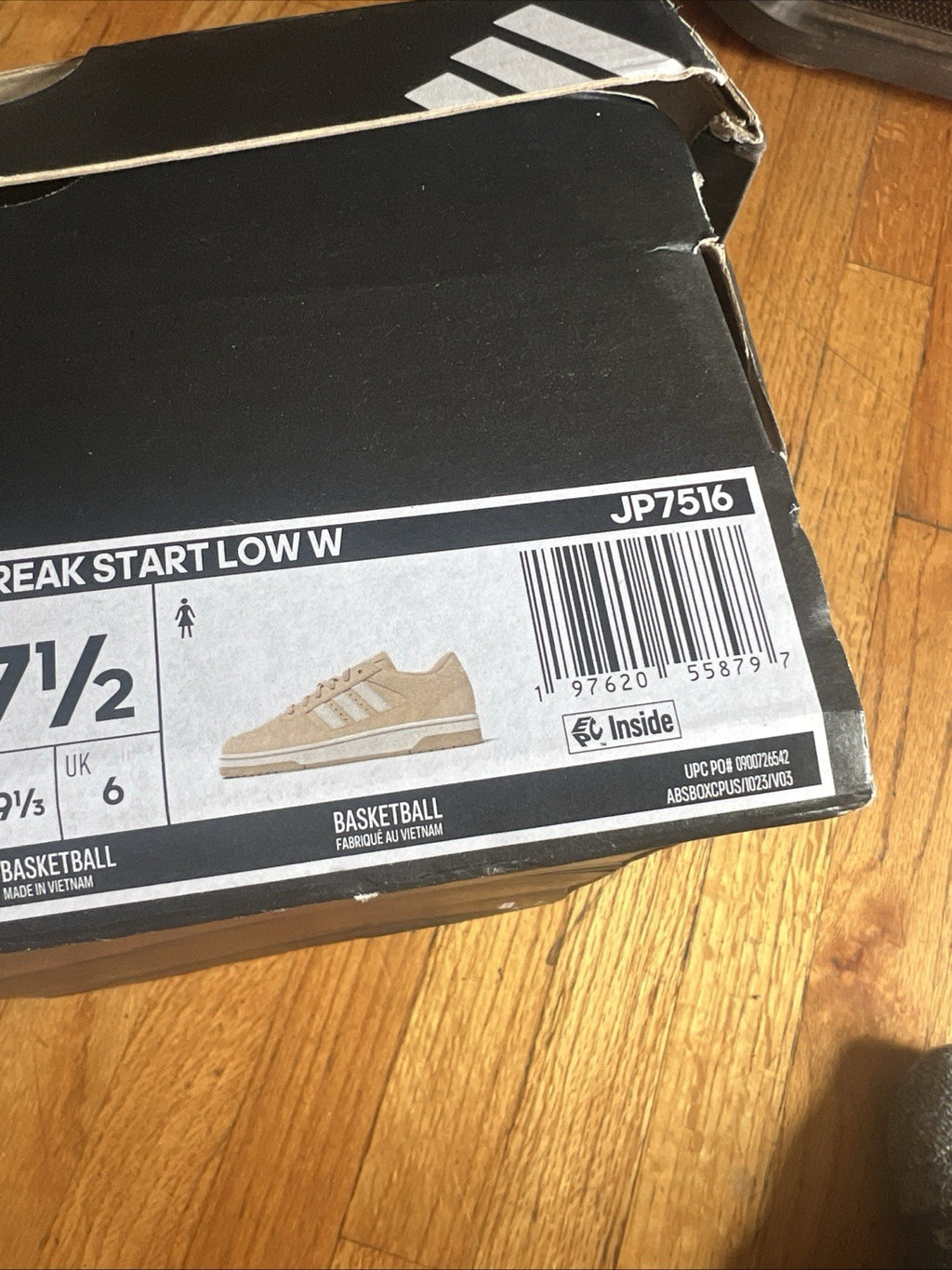 Adidas Break Start Low Womens Sz 7.5 Basketball Sneakers Shoes Sand Peach JP7516