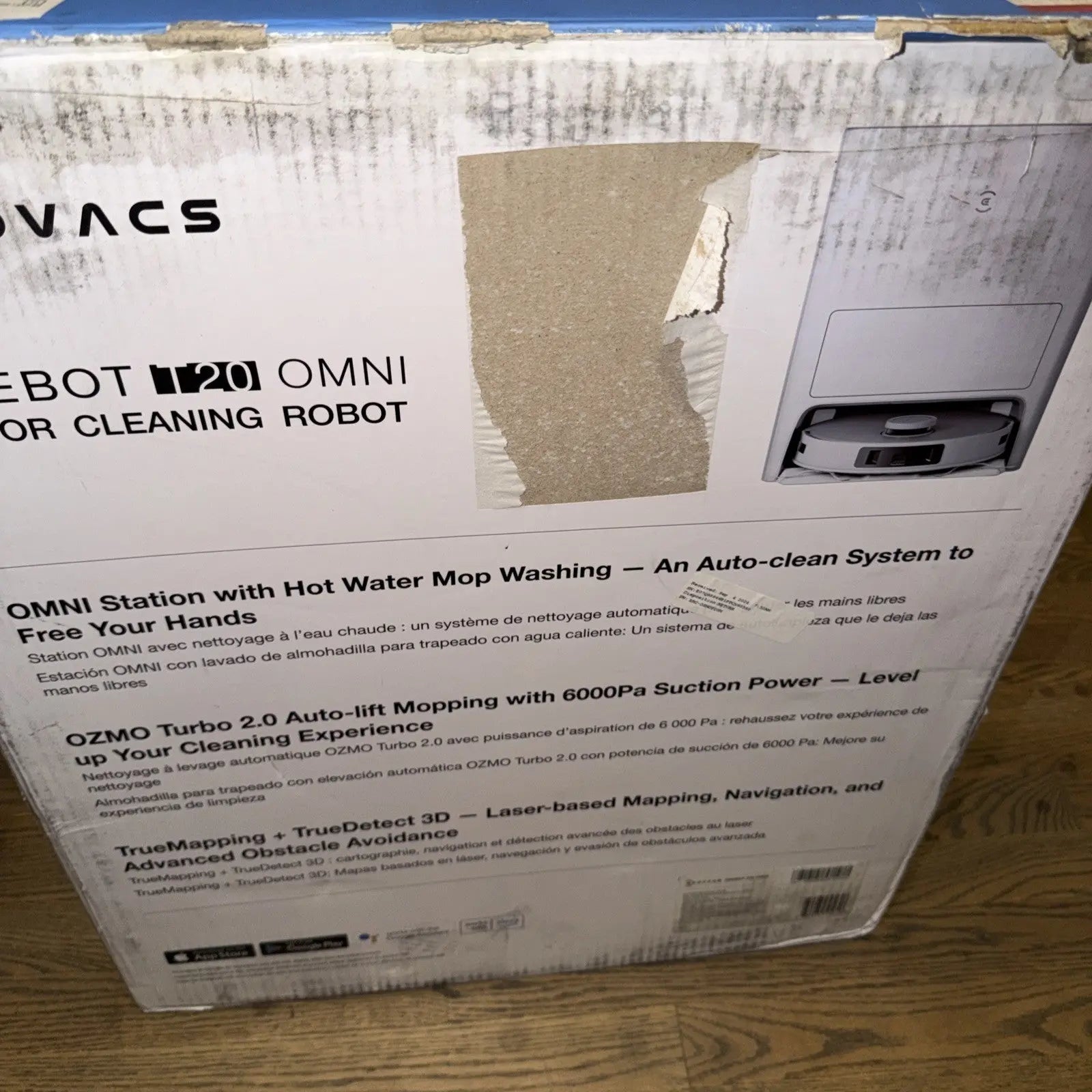 ECOVACS DEEBOT T20 Omni Robot Vacuum And Hot Water Mop