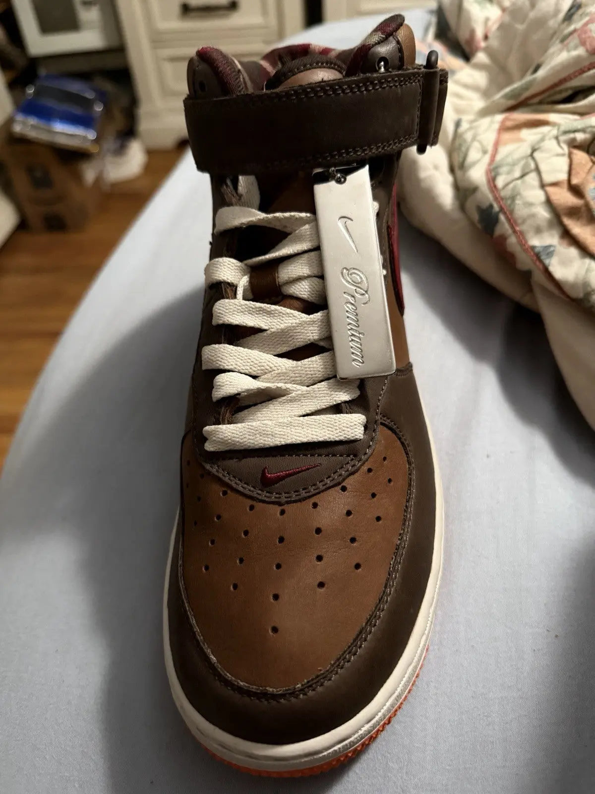 Nike Air Force 1 Mid Premium Brown Size 8.5 Brand New 310277 261