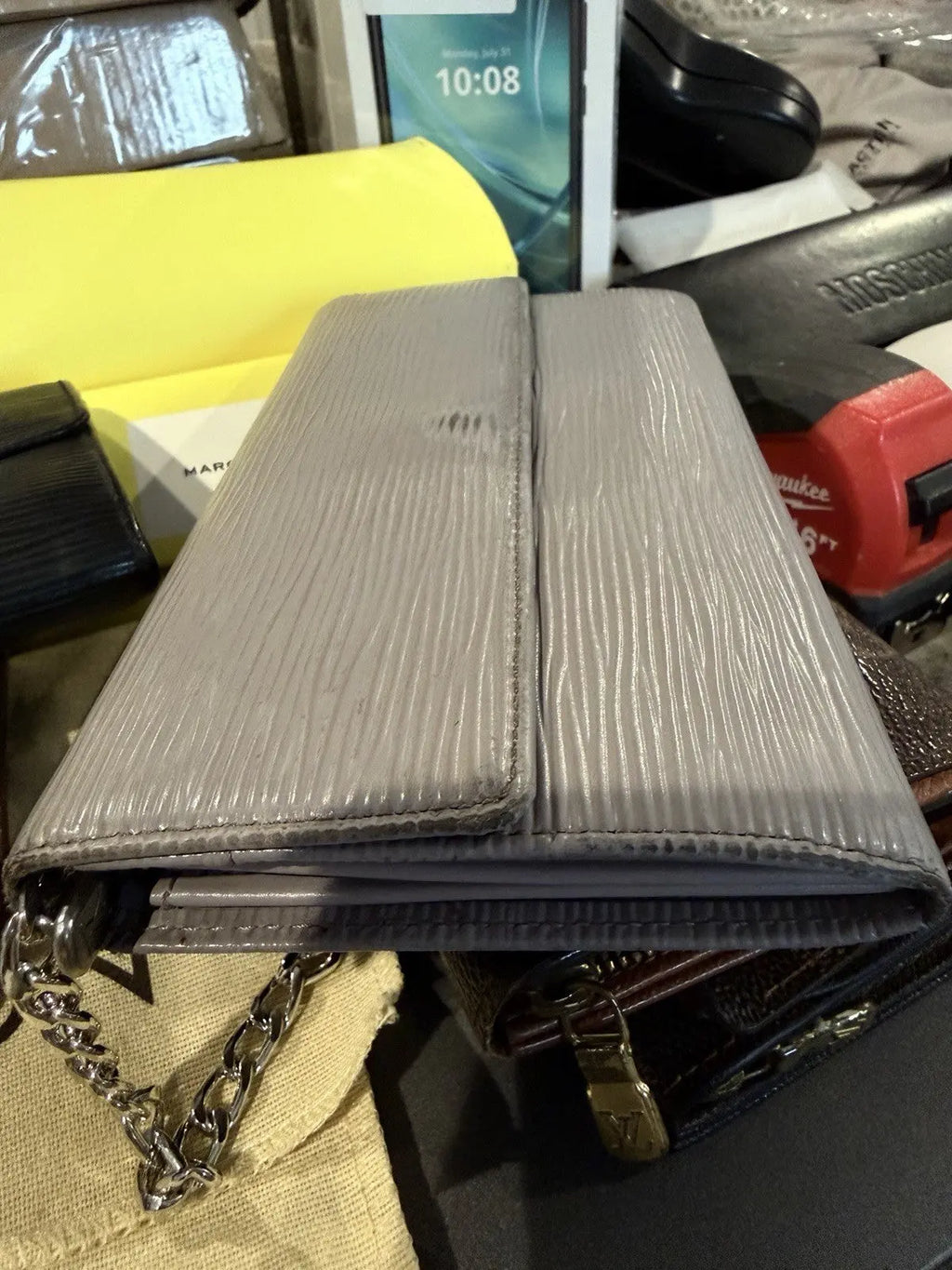 Louis Vuitton Epi Leather Sarah Long Wallet LAVENDER Color