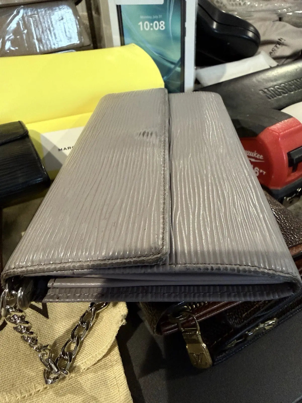 Louis Vuitton Epi Leather Sarah Long Wallet LAVENDER Color