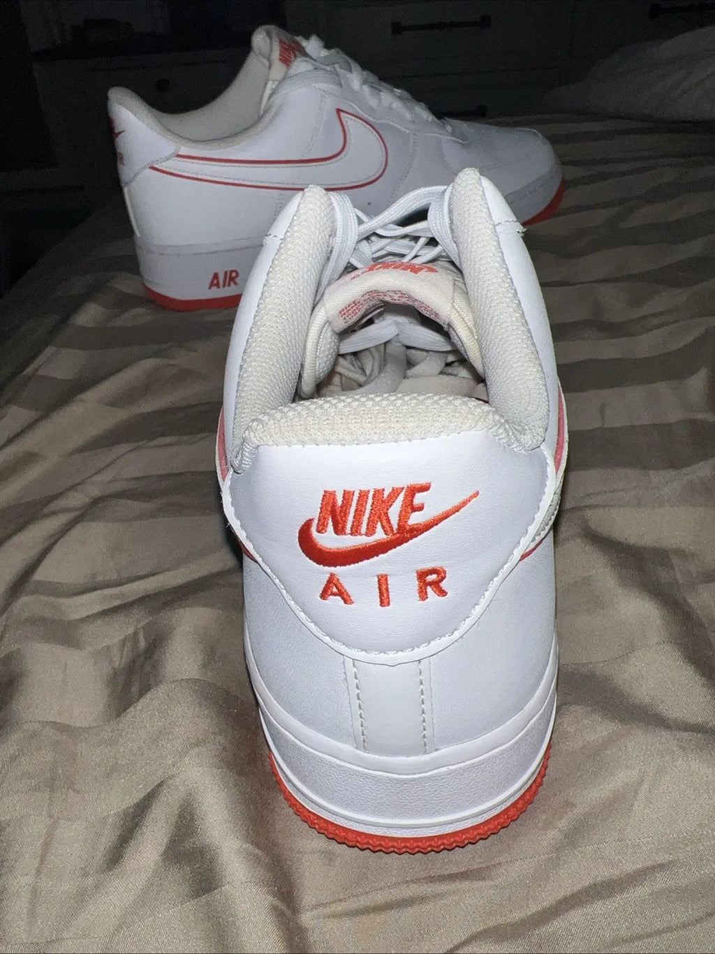 Size 10 - Nike Air Force 1 '07 White Picante Red