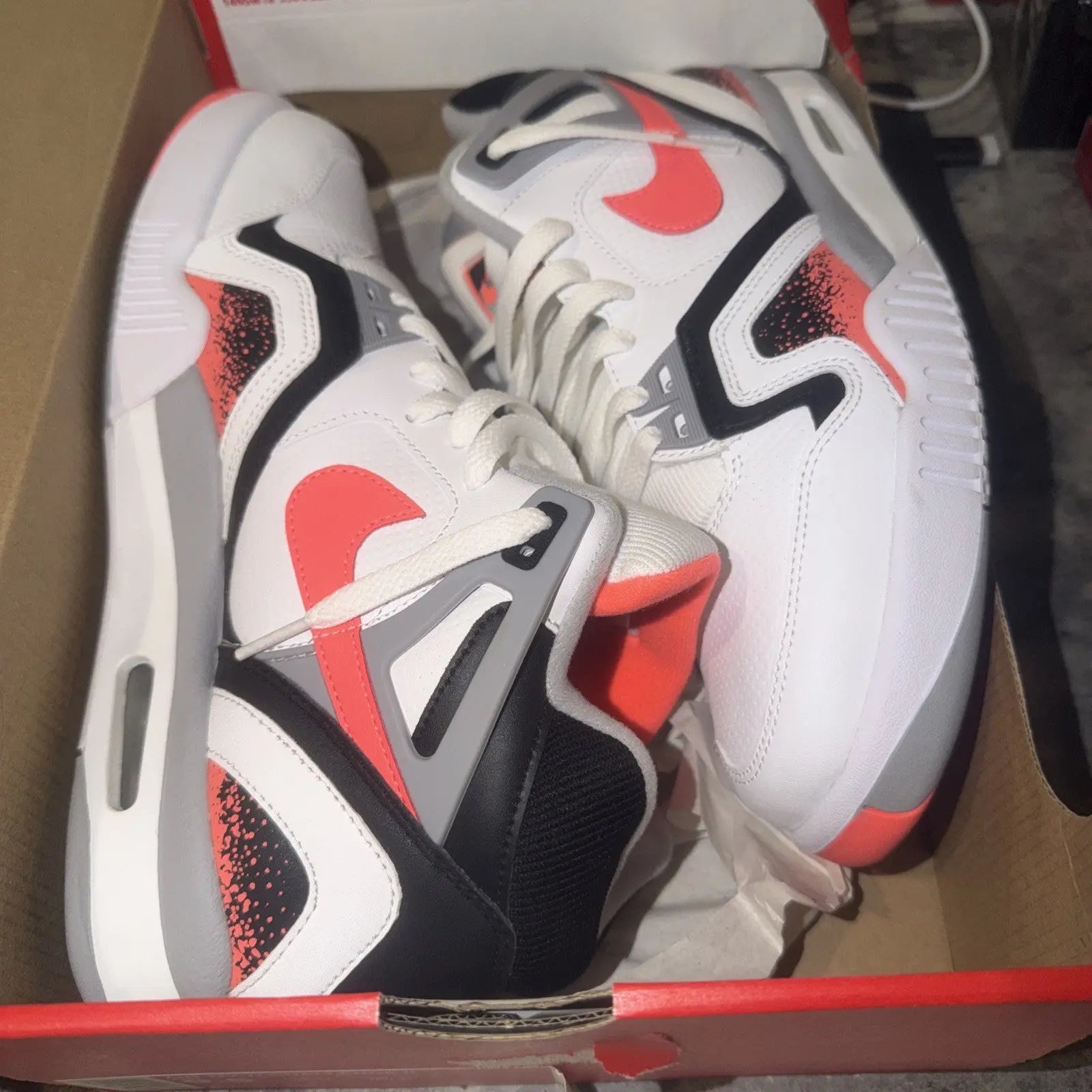 Nike Air Tech Challenge 2 QS Lava White Hot Lava Shoes 643089-160 Men's Size 9.5