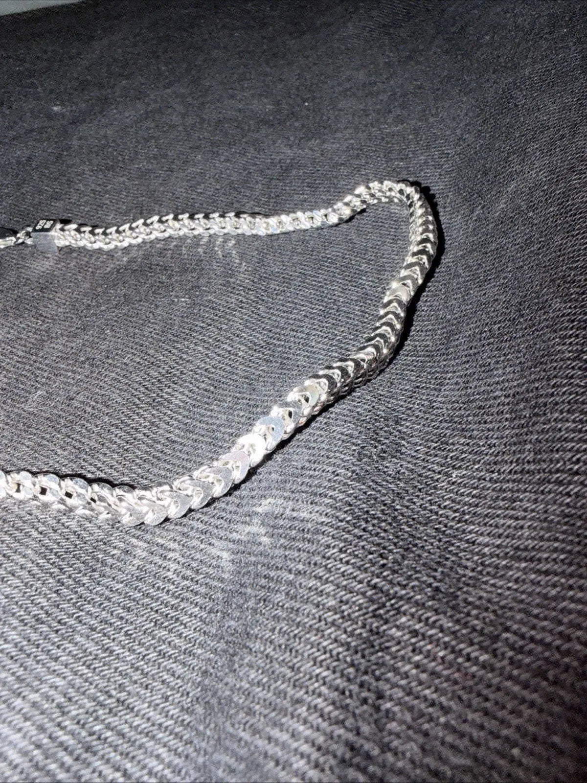 24” 4.4mm 24.5gr 925 SOLID Sterling Silver FRANCO LINK CHAIN Necklace