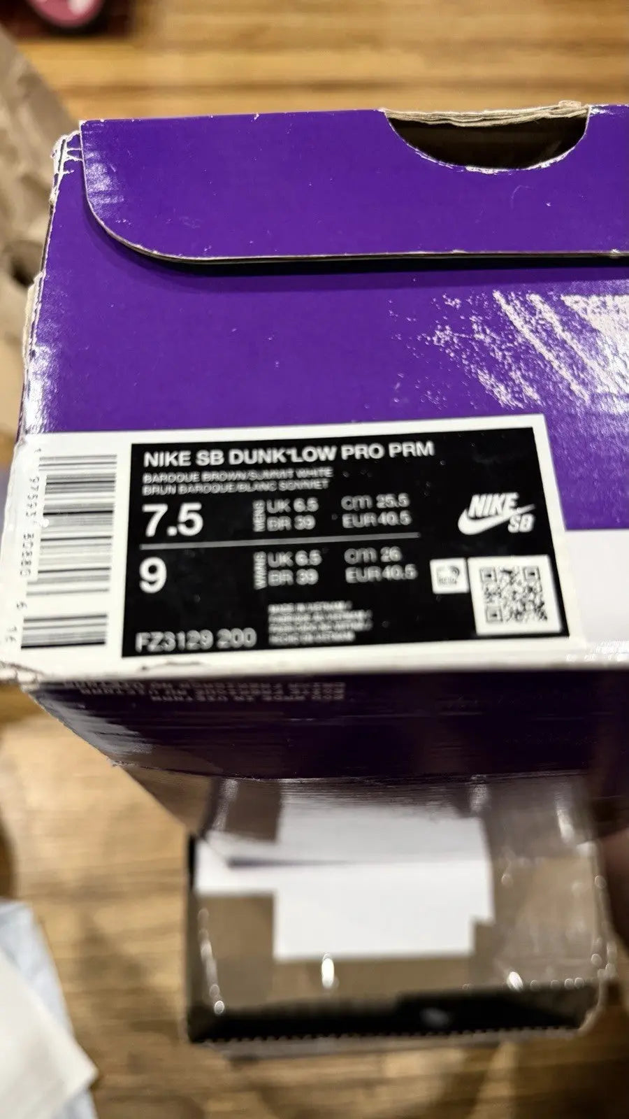 Nike Dunk SB Big Money Savings FZ3129-200 BRAND NEW SHOES Size 7.5 Men