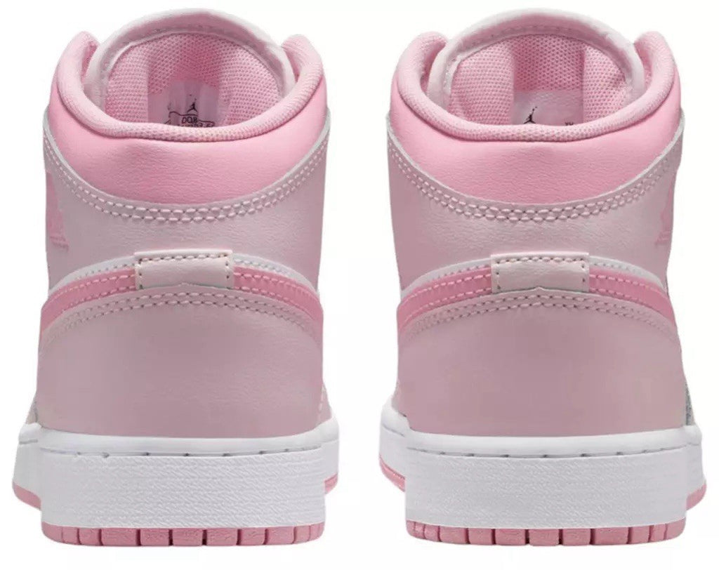 Nike Air Jordan 1 Mid SE Shoes Youth Size 7Y Pink White DQ8423-602 Basketball