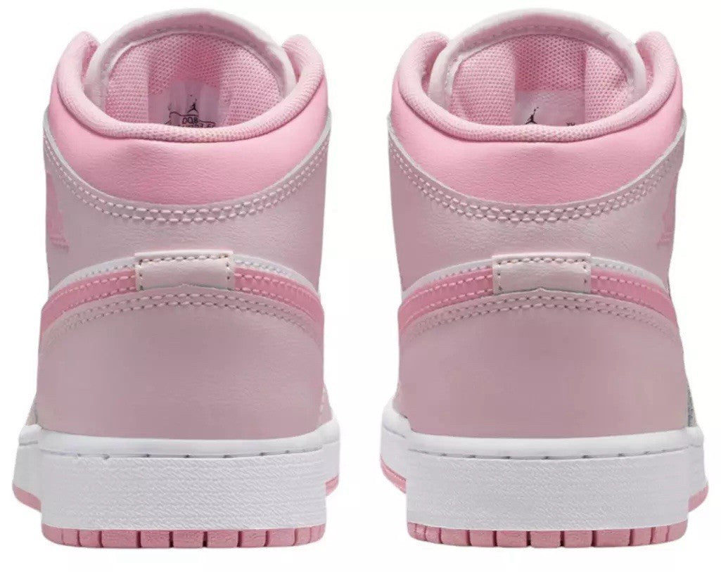 Nike Air Jordan 1 Mid SE Shoes Youth Size 7Y Pink White DQ8423-602 Basketball