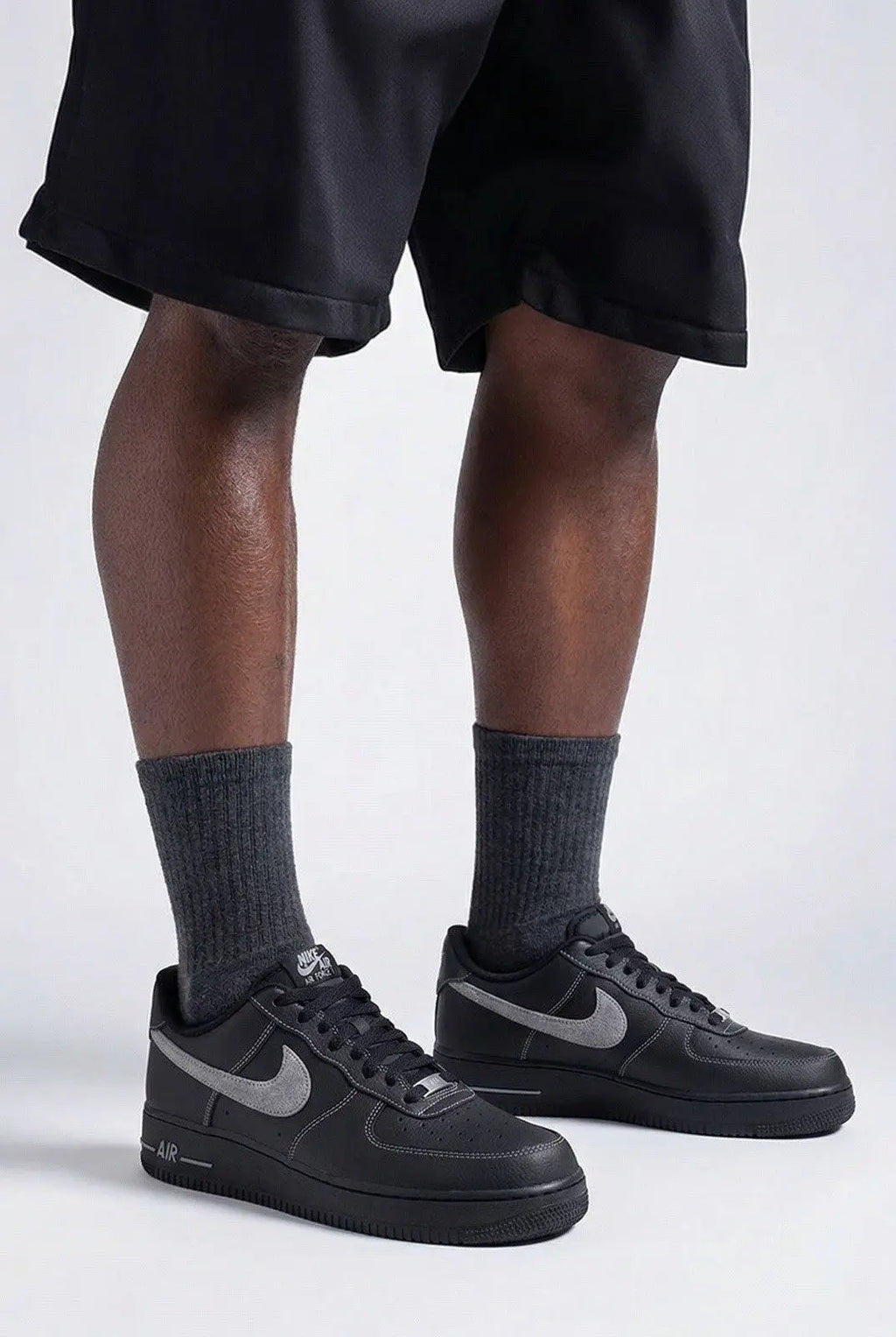 Nike Air Force 1 '07 LV8 Black/Wolf Grey-Black-Black (HQ2037 006) Shoes 11.5 Men