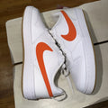 NIKE Court Borough Low 2 GS White/Orange BQ5448-114 Size 6.5Y (Women’s 8) New