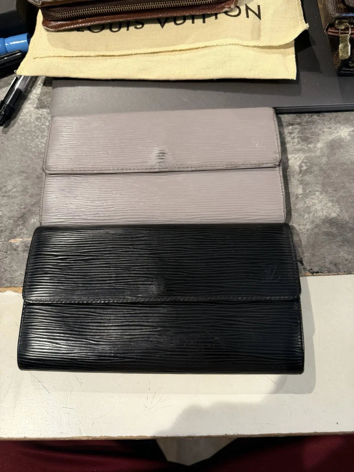 Louis Vuitton Black Epi Leather Wallet
