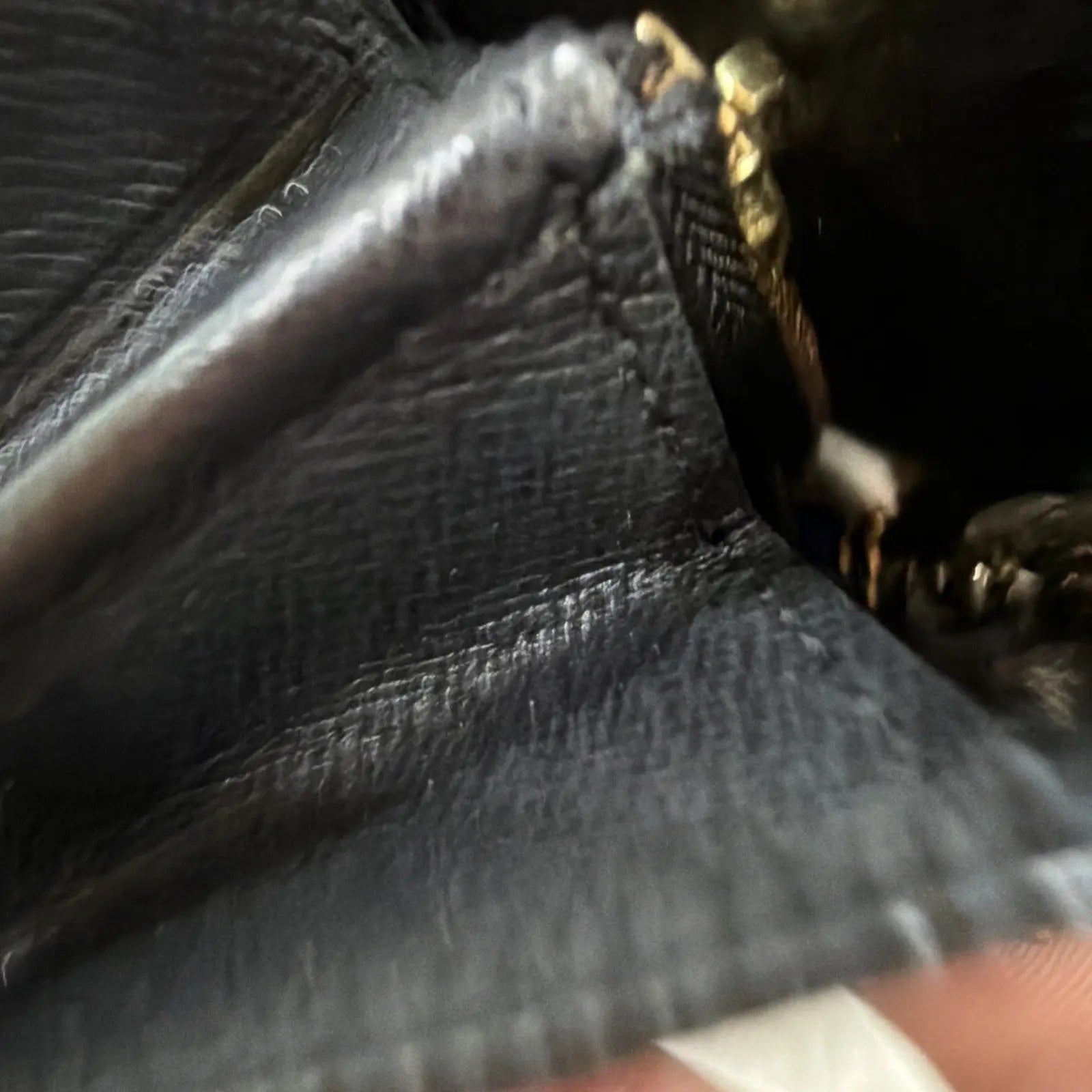 Louis Vuitton Black Epi Leather Long Bifold Wallet with Pochette Twist Chain
