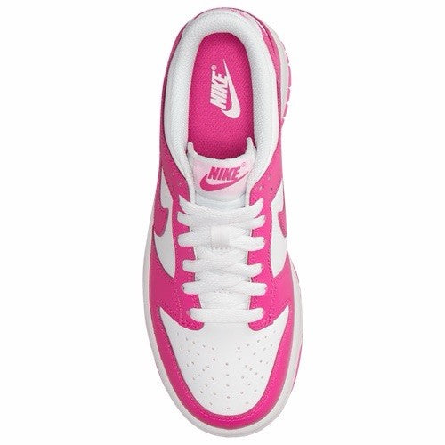 Nike Kids Court Borough Low Recraft sneakers in white and Lazer Fuchsia 4Y