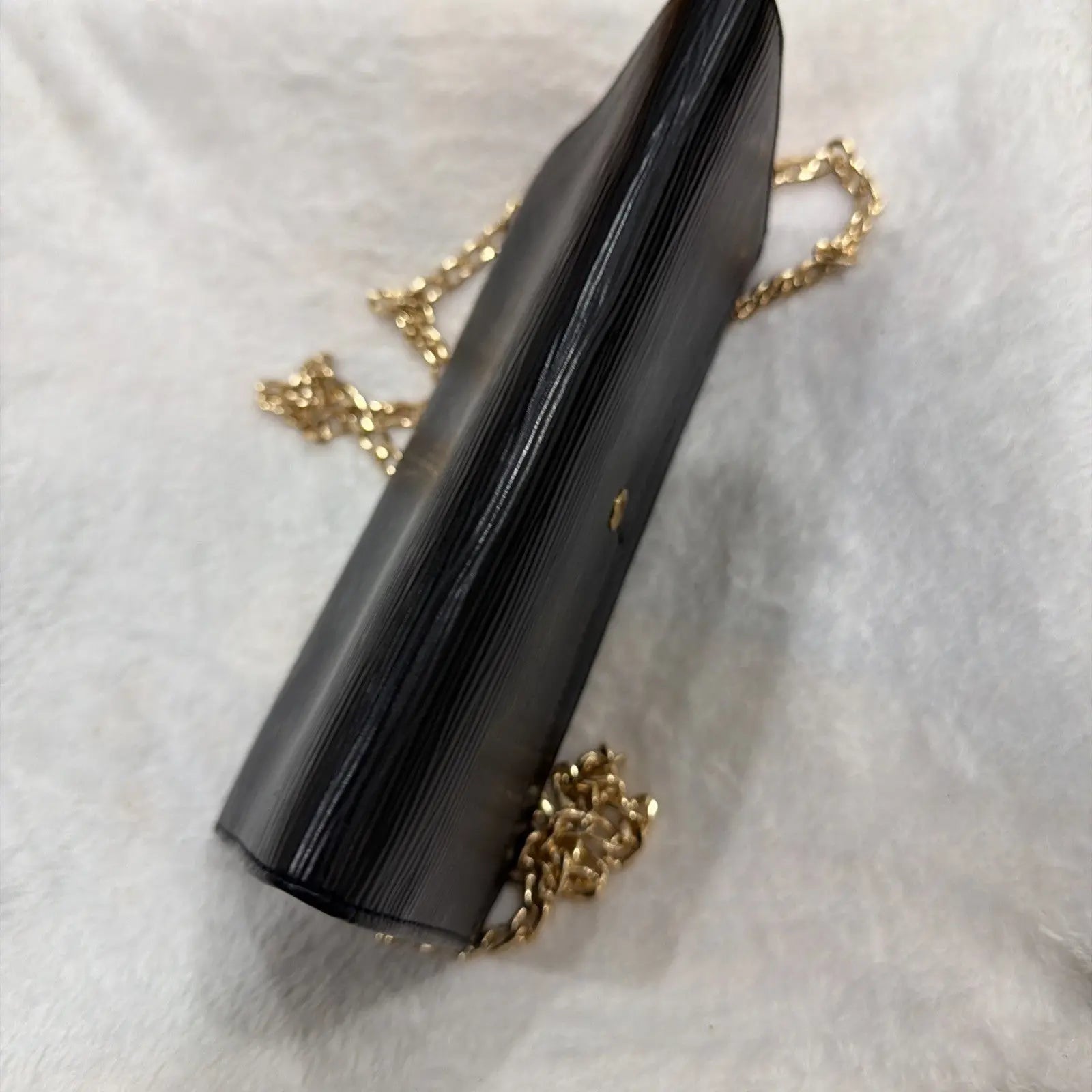 Louis Vuitton Black Epi Leather Long Bifold Wallet with Pochette Twist Chain