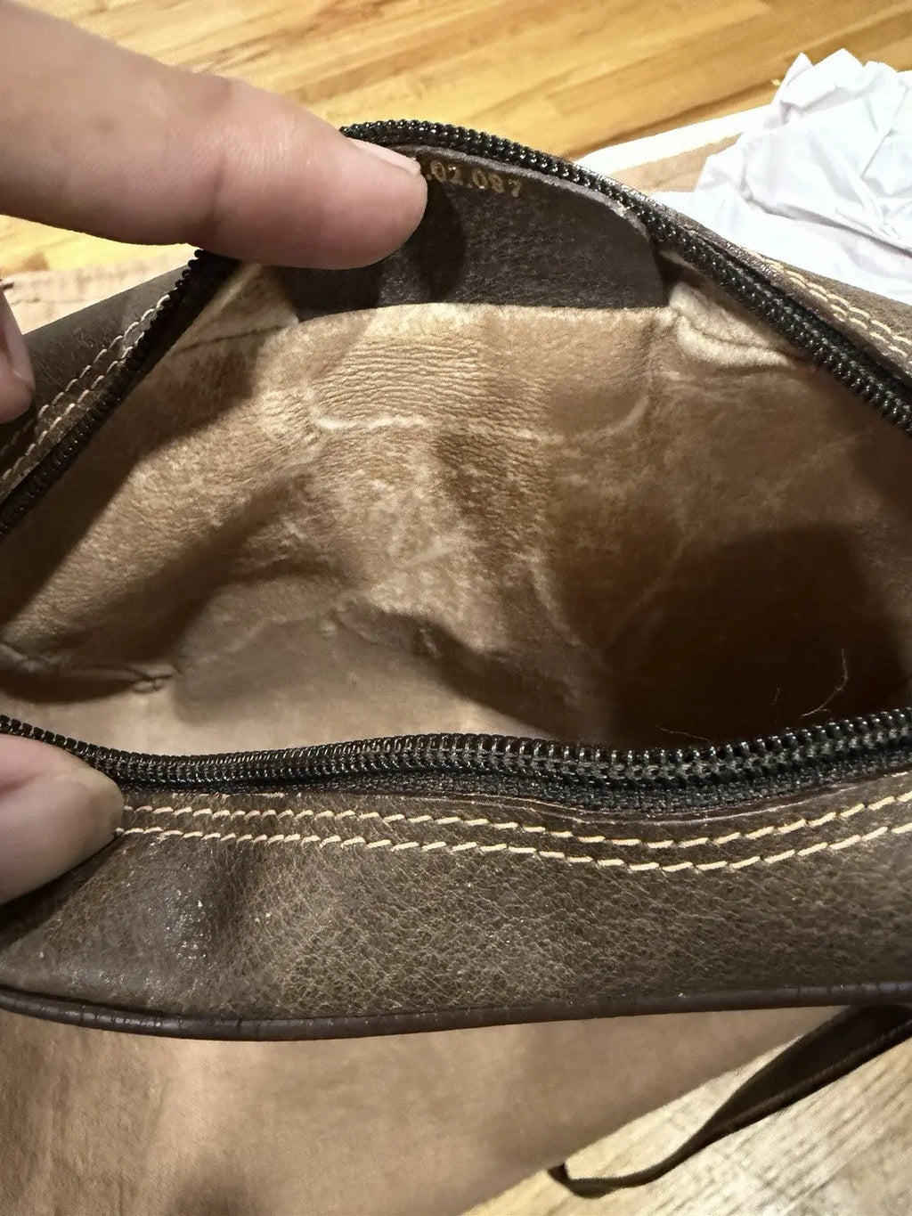 Gucci GG Supreme Gucci GG Web Shoulder Bag Brown Leather/PVC Excellent Condition