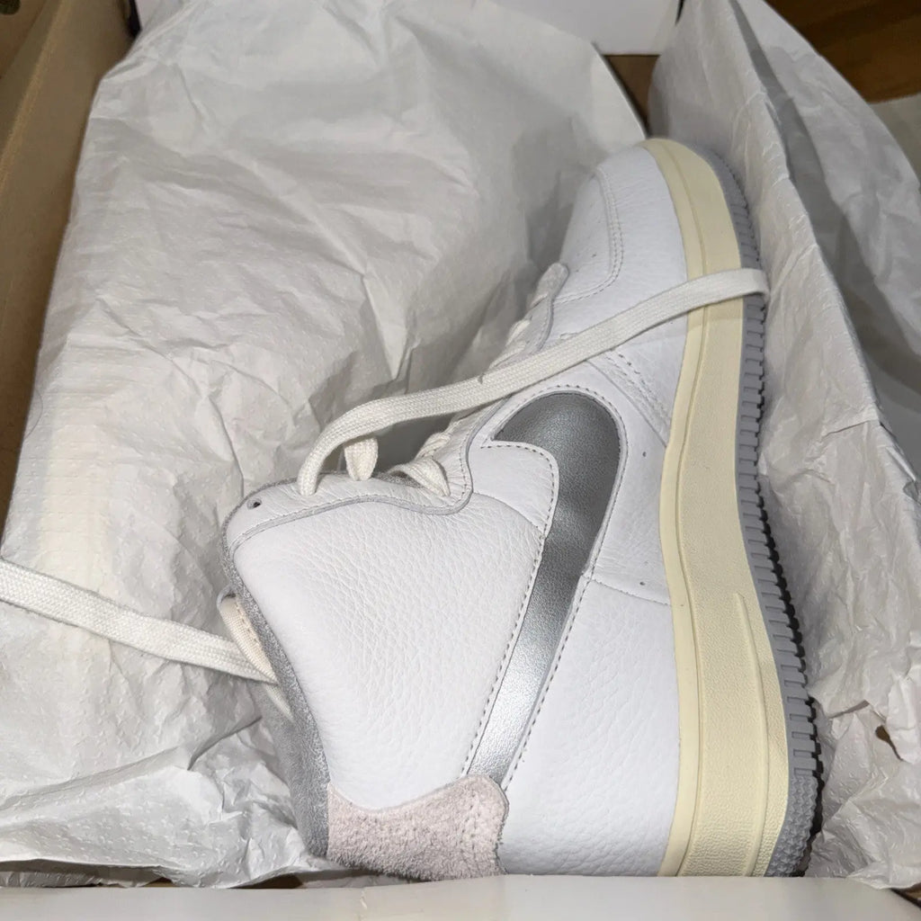 WMNS NIKE AF1 SCULPT AIR FORCE 1 SCULPT SUMMIT WHITE-SILVER Size 9 DC3590 101