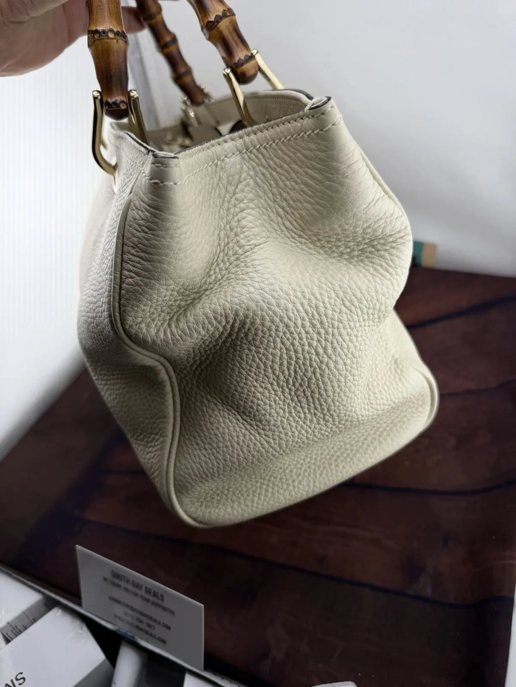 Gucci Bamboo Shopper Leather Tote Bag In New Condition