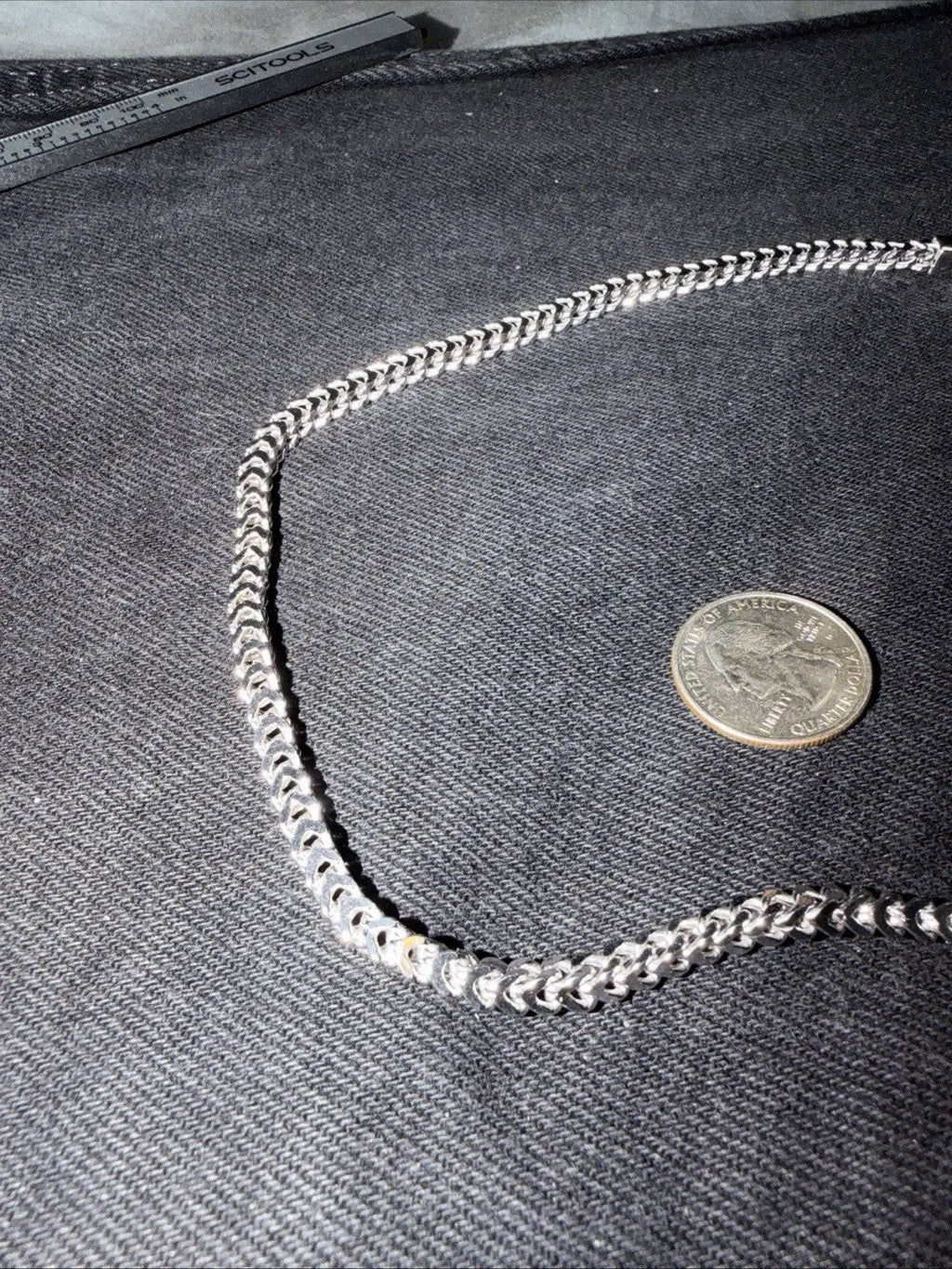 24” 4.4mm 24.5gr 925 SOLID Sterling Silver FRANCO LINK CHAIN Necklace