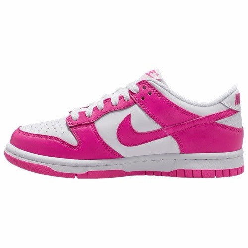 Nike Kids Court Borough Low Recraft sneakers in white and Lazer Fuchsia 4Y