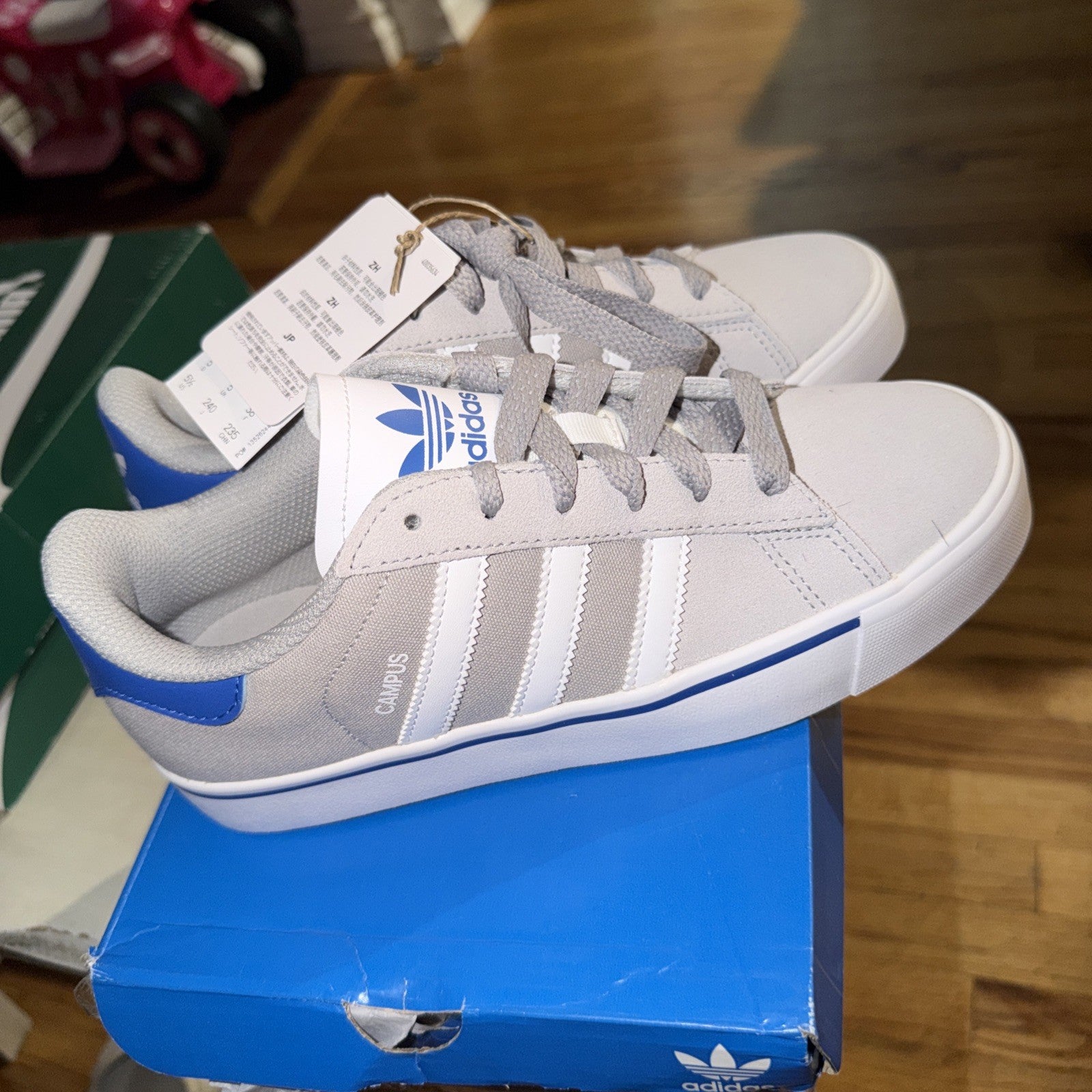 Adidas Campus Vulc Grey Bluebird Size 5.5