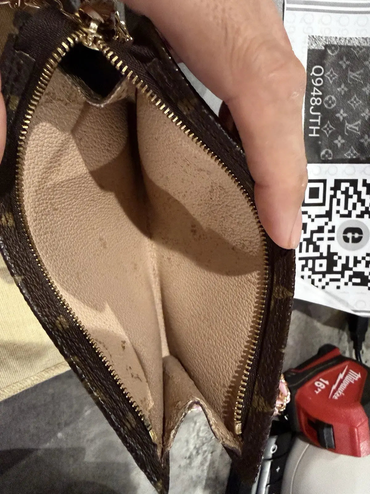 Louis Vuitton Monogram Petit Bucket Pouch With COA