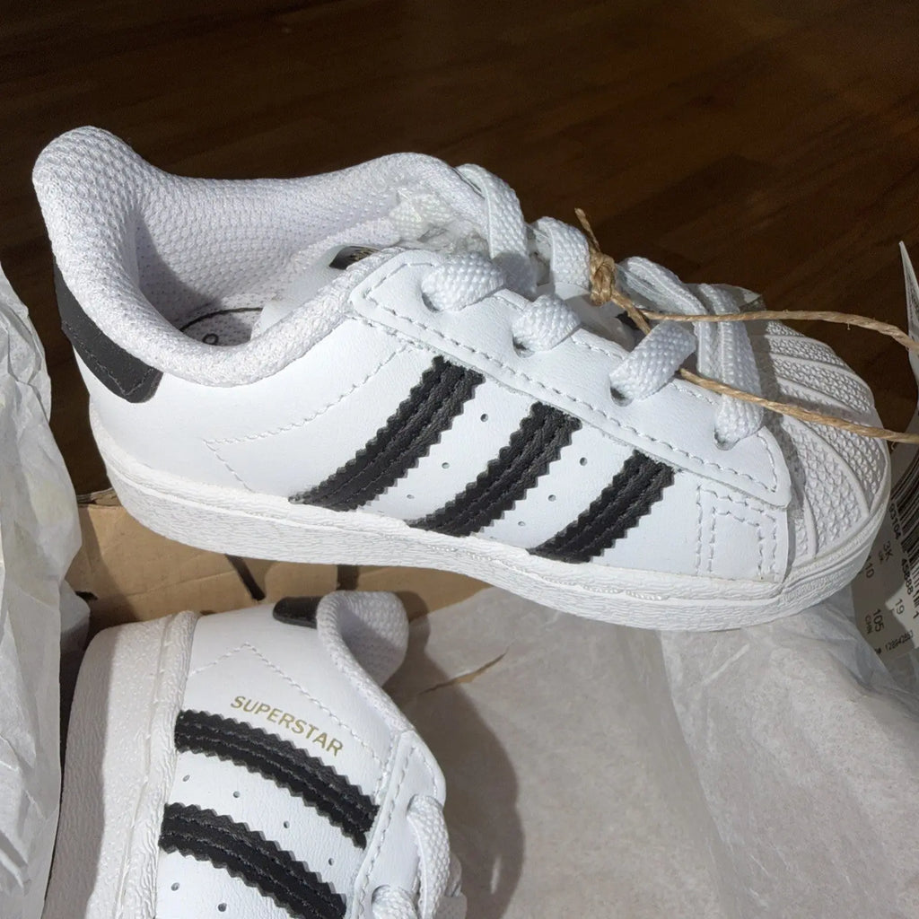 Superstar El I Originals White Black Stripe Size 4K FU7717