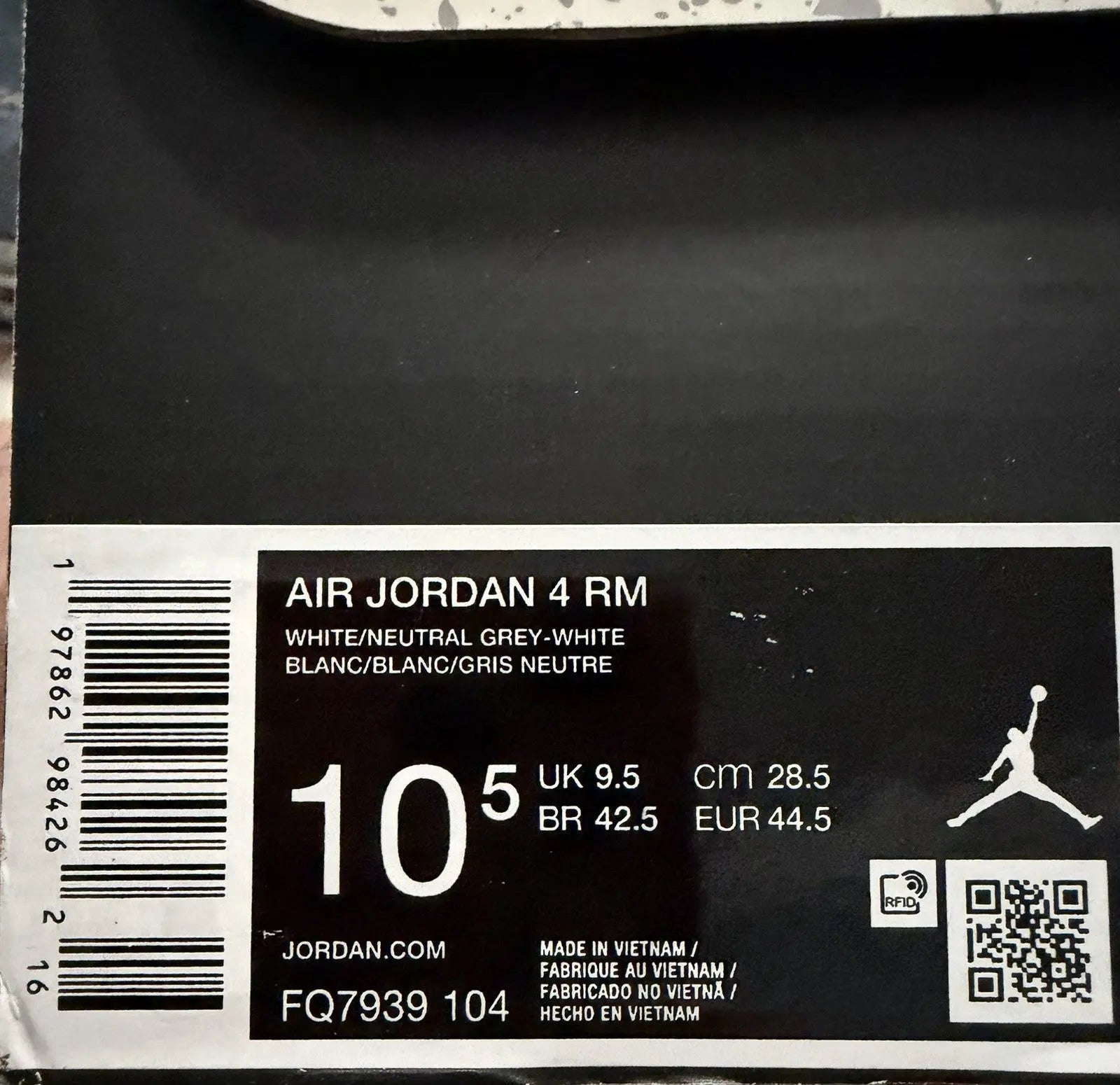Air Jordan 4 RM University Blue FQ7939 104 Size 10.5 Mens