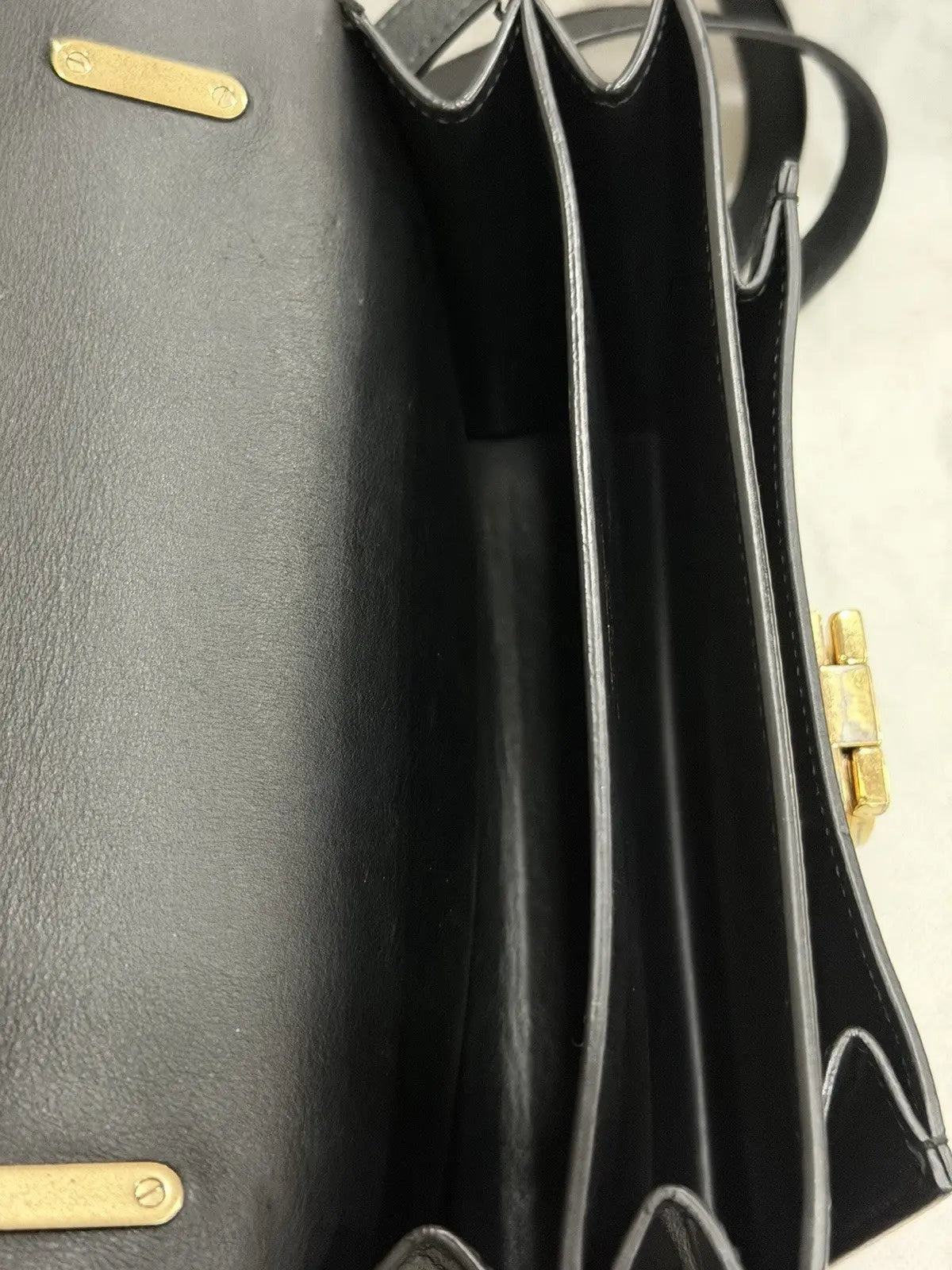 Ferragamo Leather Aileen Black Handbag / Crossbody Adjustable/ Removable Strap