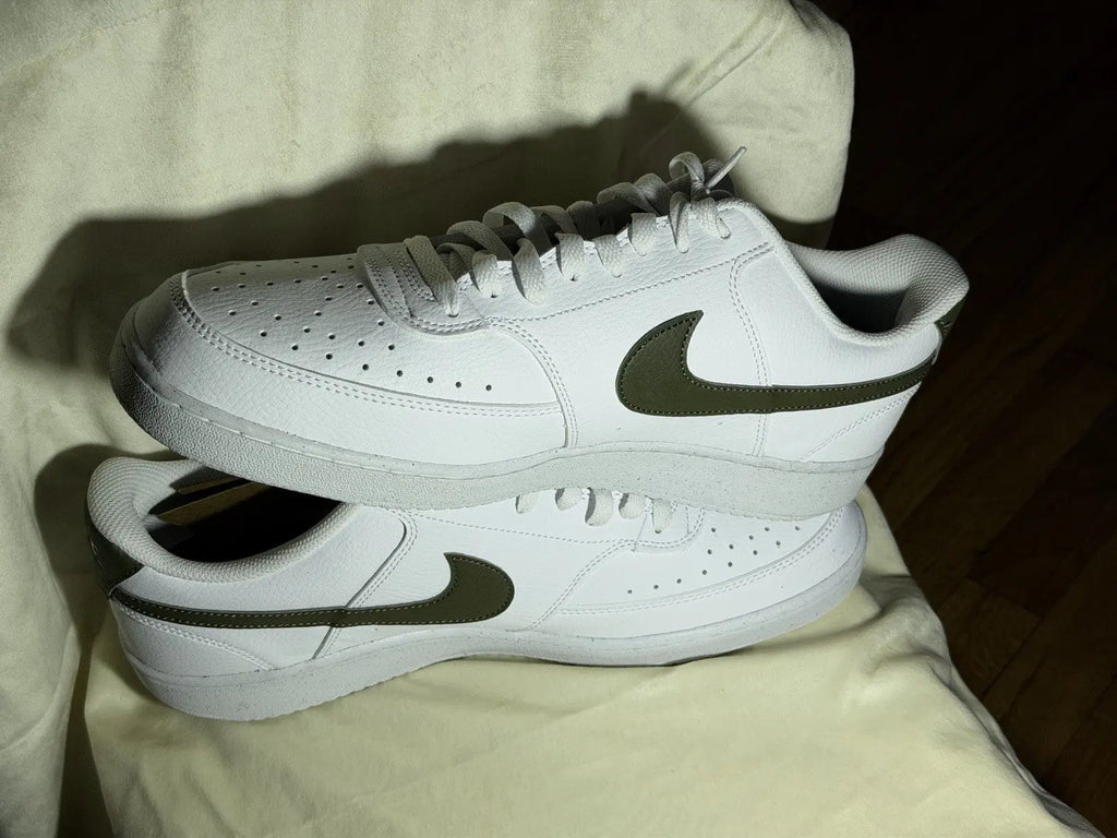 Nike Court Vision Next Nature Low White Medium Olive DH2987-116 Shoes Size 12