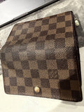 Louis Vuitton LV Pristine Condition Porte Tresor Damier Ebene Trifold Wallet