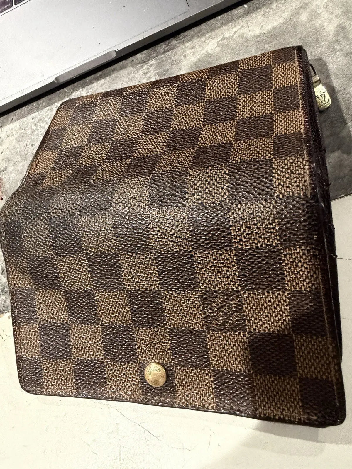 Louis Vuitton LV Pristine Condition Porte Tresor Damier Ebene Trifold Wallet