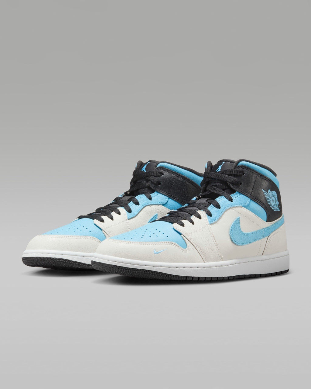 Air Jordan 1 Mid SE Summit White/Blue Chill Black Size 11 Shoes