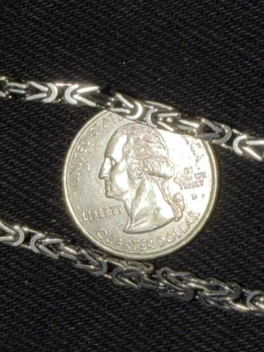 Premium Byzantine Chain Sterling Silver 23” 3.2mm 33 Grams