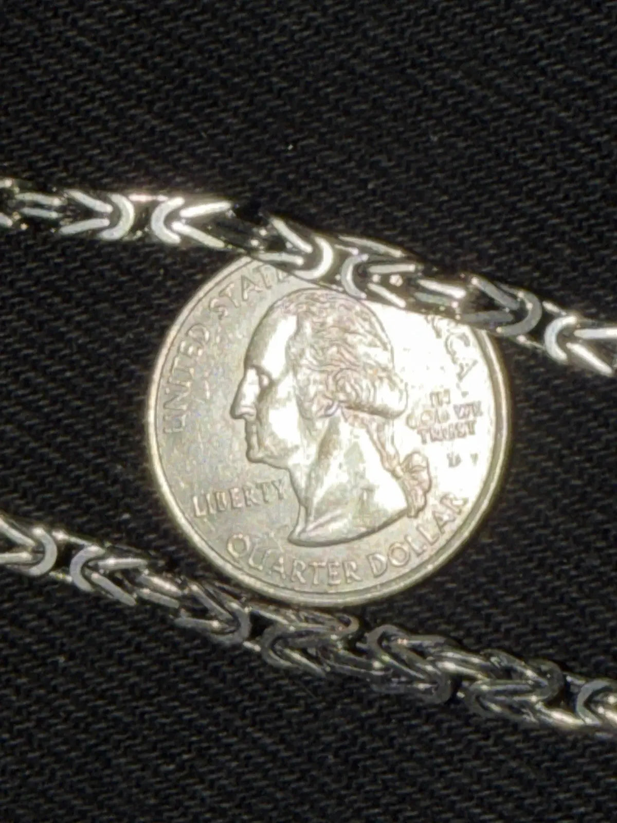 Premium Byzantine Chain Sterling Silver 23” 3.2mm 33 Grams