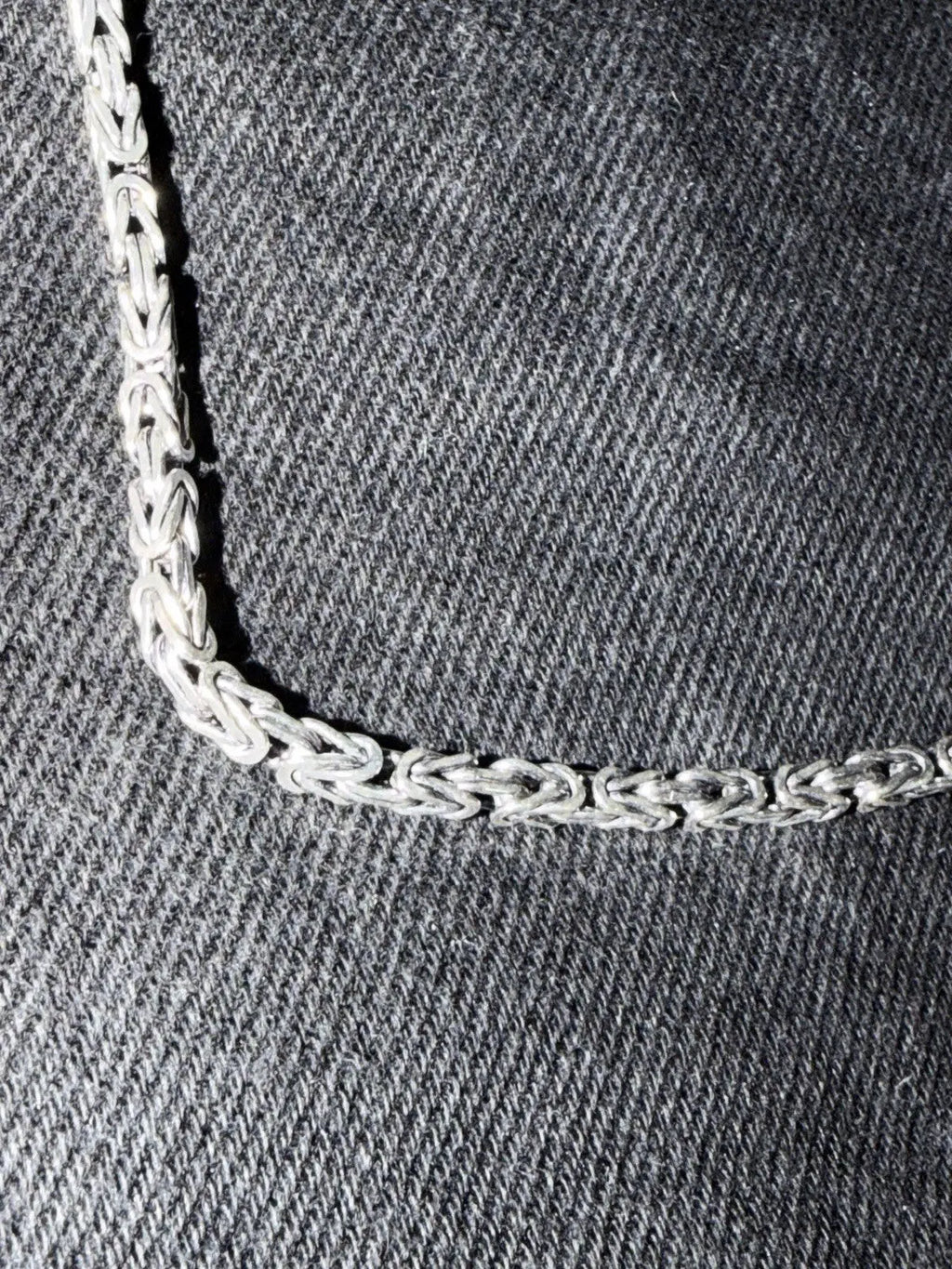 Premium Byzantine Chain Sterling Silver 23” 3.2mm 33 Grams