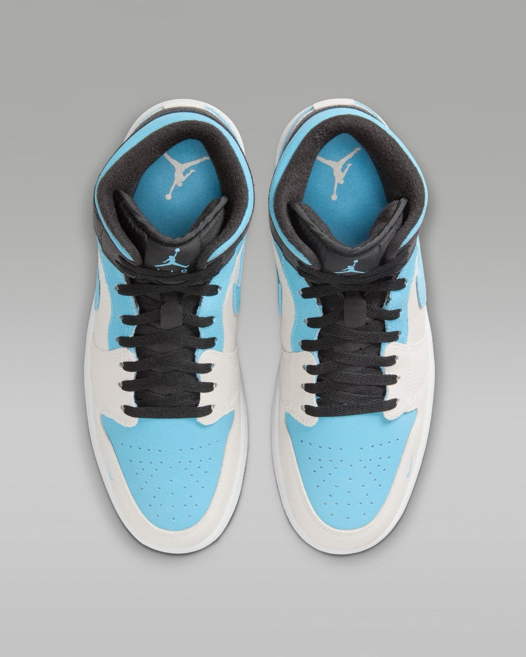 Air Jordan 1 Mid SE Summit White/Blue Chill Black Size 11 Shoes