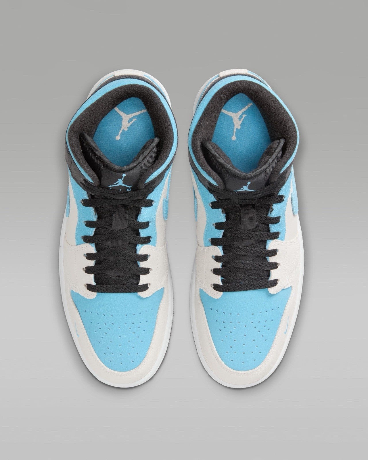 Air Jordan 1 Mid SE Summit White/Blue Chill Black Size 11 Shoes
