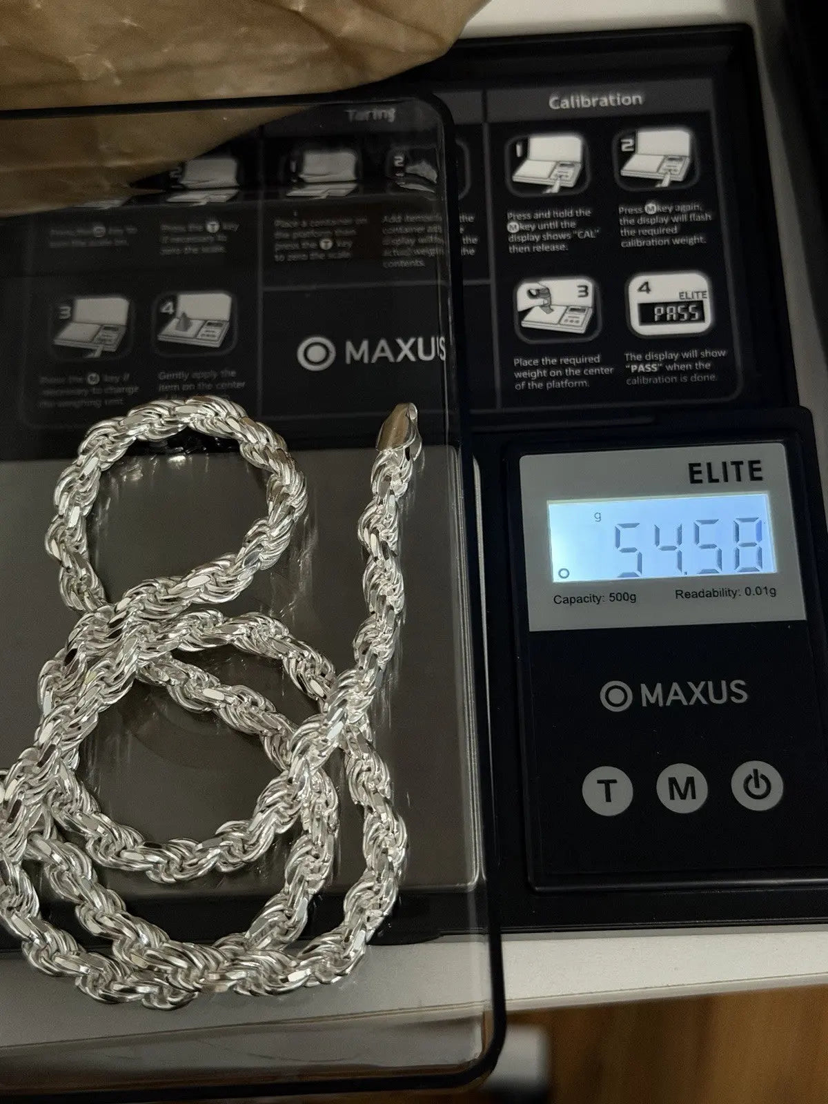Real 925 SOLID Sterling Silver Diamond Cut ROPE Chain Necklace 6mm 20” 54.6 Gr